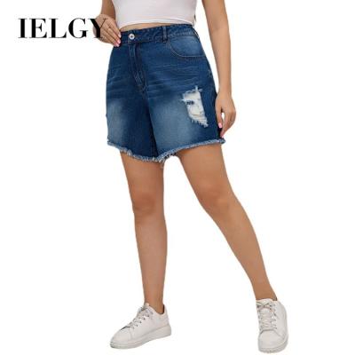 China IELGY Viable Summer Blue Denim Shorts Washed Straight Jeans Plus Size Women for sale