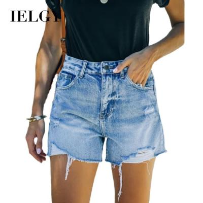 China IELGY Viable Women's Jeans Washed White Ripped Temperament Commuter Shorts Women for sale