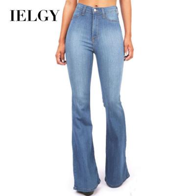 China IELGY Stain Ladies Viable Jeans Washed Slim Fit Slim Fit Micro Rocket Pants Trousers for sale