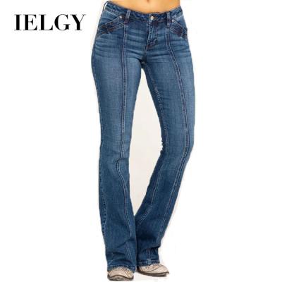 China IELGY Viable Women's Jeans Slim Fit Pants Washable Flared Women's Pants for sale