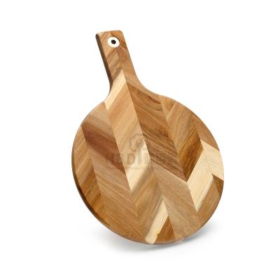 China Disposable Wooden Super Round Wooden Board Pizza Cheese Acacia Chopper for sale