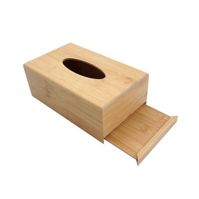 China Unique Minimalist Bamboo Wooden Tissue Box for sale