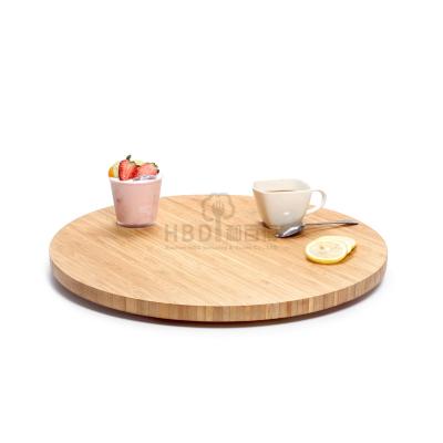 China Sustainable Spinning Thicken Bamboo Log Lazy Susan for sale