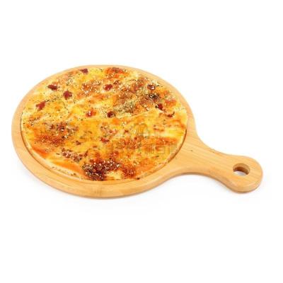 China Sustainable Custom Portable Round Pizza Board Cutting Bamboo Plates Board for sale