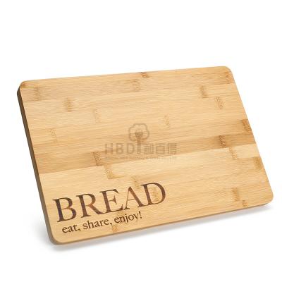 China Eco sustainable engraving logo bamboo chopper, bamboo bread board, bamboo cutting board for sale