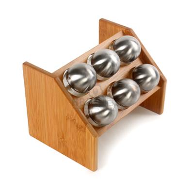 China Sustainable Plant Bamboo Spice Jar Rack Set Wholesale for sale