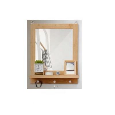 China High quality fashionable design luminous bamboo wall mounted mirror, bathroom wall mounted mirror and living room wall mounted mirror for sale