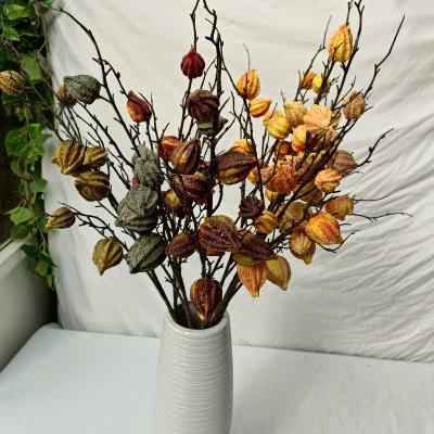 China Durable Simulation Fruit Branches Faux Lantern Fruit Lantern Flower For Christmas Home DIY Art Decor Floral for sale