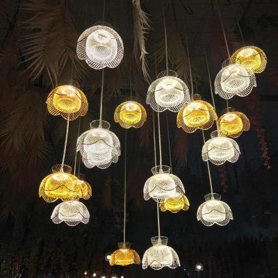 China Decoration The Romantic Wedding New The Romantic Led Bell Orchid Droplight Light For Wedding Decoration Supplies Birthday Party Decoration for sale