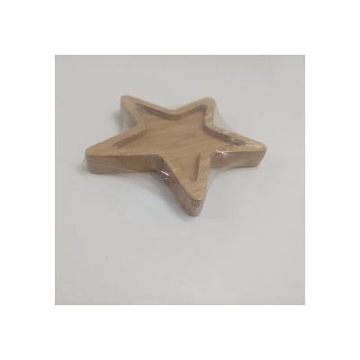 China Sustainable New Style Eco-friendly 100% Bamboo Star Dishes For Fruit Dessert Bamboo Five Star Dried Fruit Dinner Dish for sale