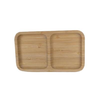 China Cheap Sustainable Eco-friendly and Sustainable Wooden Dinner Dishes (Platos Para) Bulk Dinner Dishes, Two Compartment Bamboo Dinner Dishes for sale