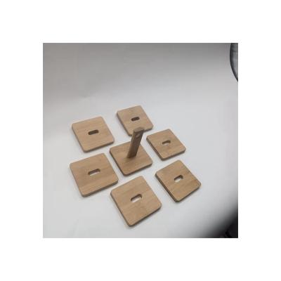 China Wholesale Custom Viable Natural Bamboo Single Coffee Tea Pot Drinks Square Cup White Wooden Coasters for sale