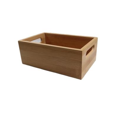 China High Quality Viable Bamboo Box Wooden Storage Box With Portable Carry To Handle Large Self-Sealing Bamboo Storage Box for sale