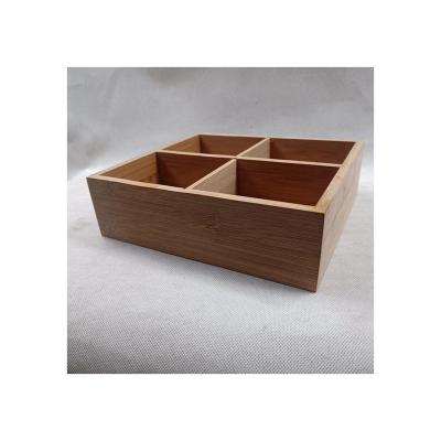 China Viable Vertical Bamboo Tea Bag Organizer, Wooden Tea Box, Deep Bamboo Storage Box for Home and Office Tea Storage for sale