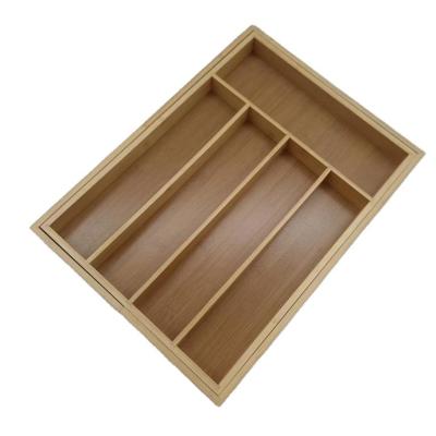 China Sustainable Wholesale Bamboo Hot Storage With Dividers Pull Out Multifunctional Bamboo Cutlery Box for sale