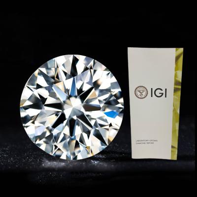 China HPHT CVD Wholesale White Lab Grown Diamonds IGI Certified Buy Synthetic Lab Created Diamond Price Per Carat Round Loose Brilliant Cut for sale