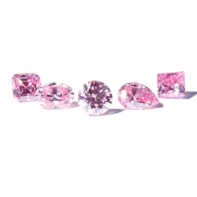 China 0.49-3ct Lab Grown Lab Grown Diamonds Pink Rose Fancy Shape Fancy Color Synthetic Custom Round Brilliant Cut for sale