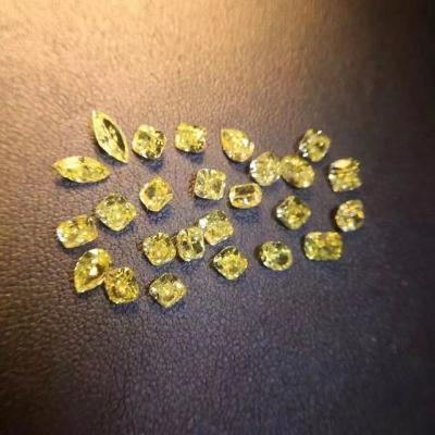 China Custom lab grown diamonds high temperature loose synthetic yellow CVD diamond hpht cushion lab grown and high pressure round brilliant cut for sale