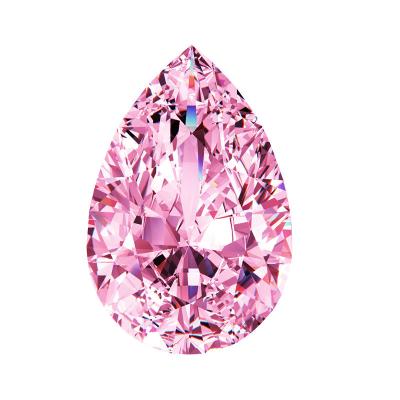 China Jewelry Making Wholesale 1ct 1.5ct 2ct 3ct 5ct Diamond Pear Cut Created Moissanite Pink Light Pink Moissanite Loose Gem Pink Color for sale