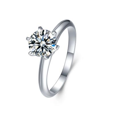 China CLASSIC CVD HPHT Wedding Real Women Lab Developed Diamond Ring CVD Lab vvs Lab Diamond Ring for sale