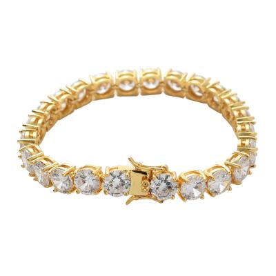 China CLASSIC 18K 14K Gold Sliver Diamond Bracelet Lab Diamond Tennis Bracelet Mossitnite Diamond Bracelet For Men for sale