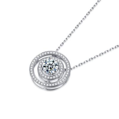 China Wholesale 14K 18K Real CVD HPHT Diamonds IGI Gross Inner Surface Certificate Customized Diamond Pendant Necklace Round Brilliant Cut for sale