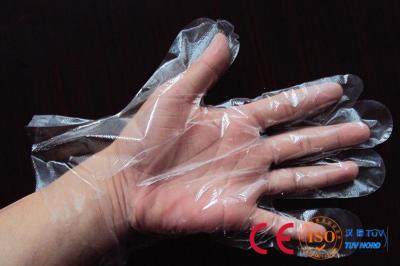 China Disposable plastic PE gloves ,household and for food service use, 1.5-2.0g/pc for sale