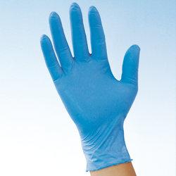 China Mens and Ladies vitrile Blue Disposable Work Gloves for gardening, cleaning and medical for sale