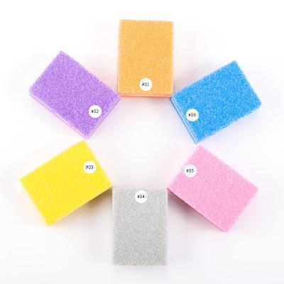 China Easy Apply Nail Art Tool Mini Square Buffing Nail Block 6 Candy Colors Double Sided Nail File for sale