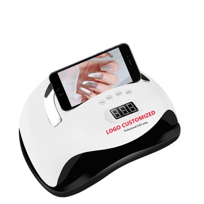 China LED UV Lamp Nail Dryer 168W With Mobile Phone Bracket Nail Polish Dryer Machine LED Phototherapy UV Nail Lamp for sale