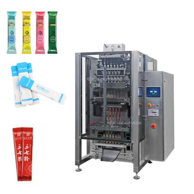 China SS Sachet Packing Machine Coffee Powder Sugar Honey 2/6/8/16 Multi Lane Back Seal Packing Machine for sale