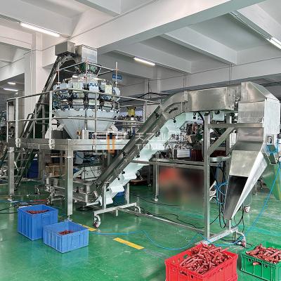 China Semi-Automatic 12/14 Head Multihead Weigher Packaging Machine Cured Sausage Bagging Machine for sale