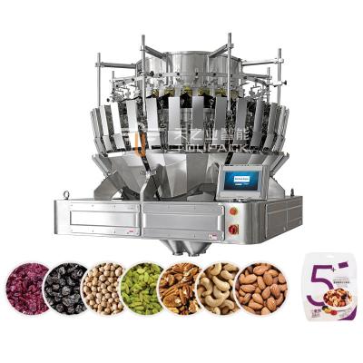 China 32 head multihead weigher Dehydrated Fruits And Vegetables Chips Crisp Mix Dried Fruits Packaging Machine for sale