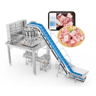 China Customized Efficient Fresh Frozen Pork Quantitative Box Packaging Line for sale