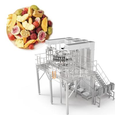 China Auto Stand Up Pouch Doypack Weeging Packing Granule Peanut Cashew Nuts Multihead Weigher Filling Machine Te koop