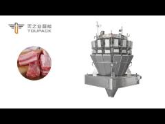 Automatic Screw Feeder Combination Weigher Filling Sticky Food Meat Packing Machine