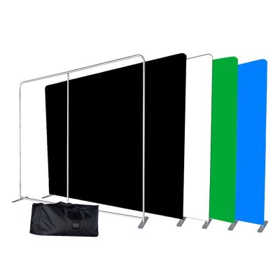 China Straight Shape Jet Black Tension Fabric Backdrop Stand For Photo Booth for sale