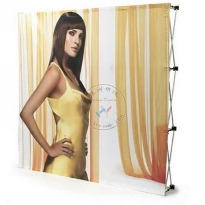 China Popular Portable Aluminum Exhibition Booth Tensile Frame Fabric Display Backdrop 10ft Auto Exhibition Backdrop for sale