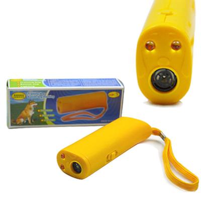 China Stocked 3 in 1 Stop Bark Control Anti Bark Dog Training Supplies Pet Training Products With Led Flashlight for sale