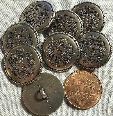 China Sustainable Washable Dry Cleaning Metal Nickel Free Engraved Sewing Leg Buttons For Costumes for sale