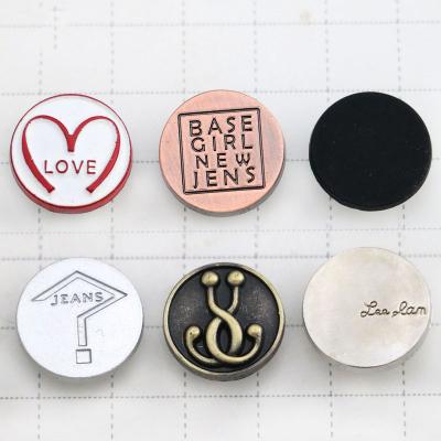 China Durable Washable Dry Cleaning Metal Clothes Nickel Free Oval Jeans Buttons And Rivets for sale