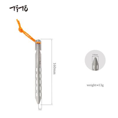 China TiTo Manufacture V Shape Titanium Tent Nail Parts Titanium Tent Peg Stake Titanium Alloy Camping Peg Stake 13g Ground Nails for sale