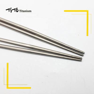 China TITO Hot Sales Korean Custom Viable Color Titanium Stainless Steel Metal Chopsticks for sale