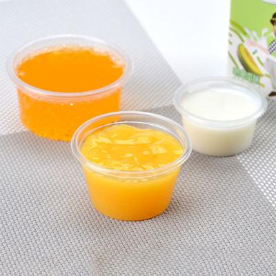 China Eco-friendly Disposable Pudding Clear 1.5oz Mini PP Plastic Dessert Cups With Lid for sale