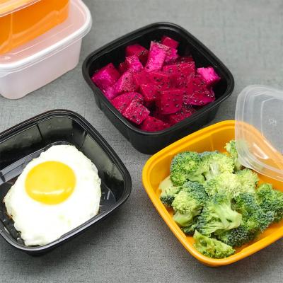 China Microwavable Food Bento Food Container Disposable pp Plastic Takeaway Lunch Box for sale