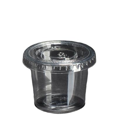 China 45mm Printed Logo Coffee Plastic Cup With Sustainable PET Lids for sale