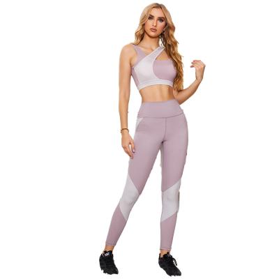 China Breathable Sports Bra Workout Frontier Clothes Running Clothes Pants Yoga Suit Two Piece Suit for sale