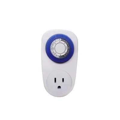 China USA Mini Timer Programmable Mechanical Timer Switch 24 Hours Mechanical Socket Smart Switch 15A Timer for sale