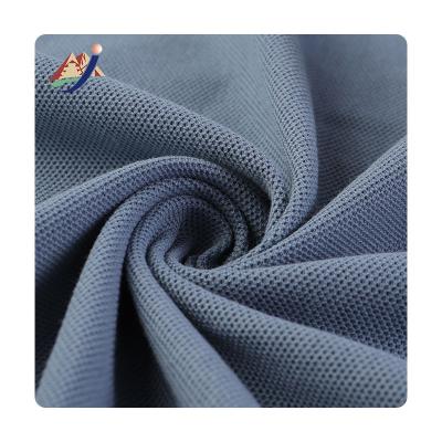 China 2022 hot sale 60S/2 cotton compact 100% cotton double yarm pique fabric Tear-resistant in knitted for polo shirt for sale