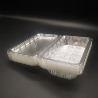 China Disposable Rectangular Transparent OPS Blister Containers For Barbecue for sale